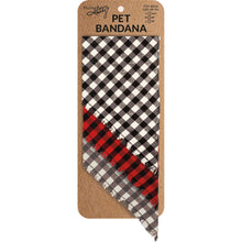 Buffalo Check Medium Pet Bandana Set