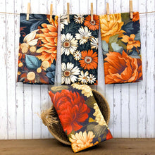 Fall Flower Blossom Kitchen Waffle Towels