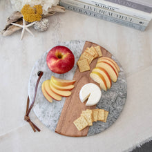 Gray Marble & Acacia Wood Charcuterie Board