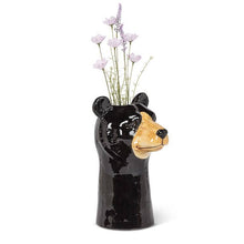 Black Bear Vase-9"H