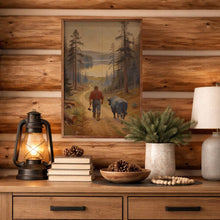 Paul Bunyan And Babe On Trail