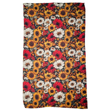 Fall Flower Harvest Farmhouse Kitchen Tea Towel