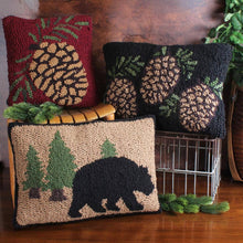 Pinecone Hooked Pillow 14x14