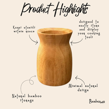 Bamboo Kitchen Utensils Holder
