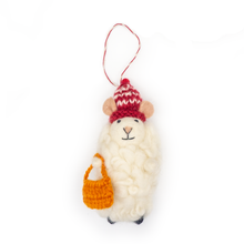 Felt Wool Holiday Sheep Eco Ornament - Sheepy Mouse