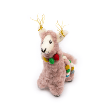 Felt Wool Llama Eco Ornament - Lalla the Pink Llama