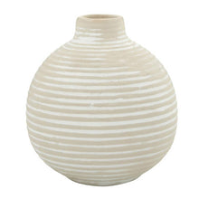 White Striped Droplet Vase