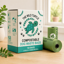 Dog Poop Bags — Compostable, Extra Thick, Leak-Proof 150 Bags Dispenser Included