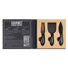 Matte Black Cheese Knives Book Box