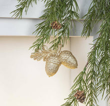 Glitter Acorns Ornament