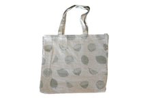 Shopping Tote Bag - Lemons Print Sage Green