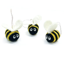 Buzzy Bumble Bee Eco Wool Ornament