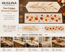 Fall themed Table Runner, 13x72 Inch