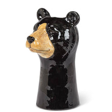 Black Bear Vase-9"H
