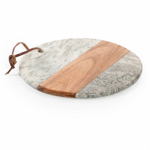 Gray Marble & Acacia Wood Charcuterie Board