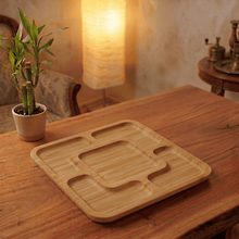 Bamboo Plate | Square with Sections