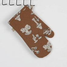 Quilted Oven Glove - Mushroom/Brown