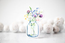 Spring Mason Jar, Floral 3"x3" Magnet