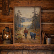 Paul Bunyan And Babe On Trail