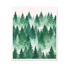 Watercolour Pine Forest Dishcloth