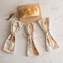 Wooden Spoon And Towel Gift Set - Sourdough