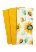 KAF Home Sunflower Set Of 3 Kitchen Tea Towels