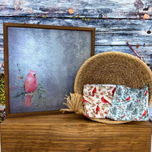Red Christmas Cardinals Waffle Washcloth