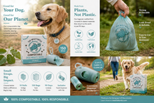 Dog Poop Bags — Compostable, Extra Thick, Leak-Proof 150 Bags Dispenser Included
