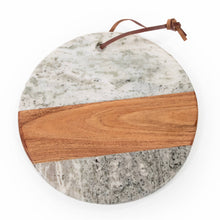 Gray Marble & Acacia Wood Charcuterie Board