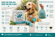 Dog Poop Bags — Compostable, Extra Thick, Leak-Proof 150 Bags Dispenser Included