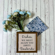 Navy Blue Patterned Waffle Kitchen Washcloth