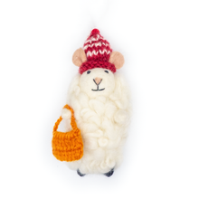 Felt Wool Holiday Sheep Eco Ornament - Sheepy Mouse