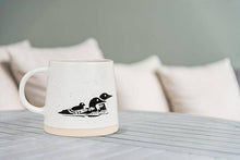 Wide Base Mug with Loons, 14 oz