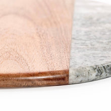 Gray Marble & Acacia Wood Charcuterie Board