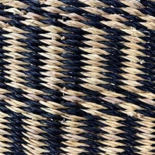 African Bolga/ Navy/Nat Double Weave Oval