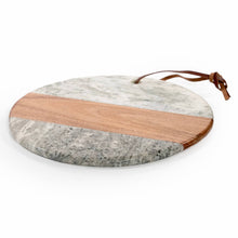 Gray Marble & Acacia Wood Charcuterie Board