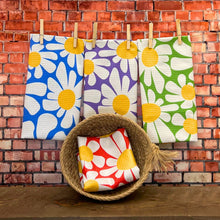 Spring Daisies Brocade Waffle Tea Towels