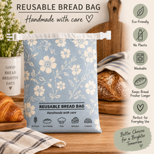 Into The Blue Fields Reusable Bread Bag