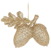 Glitter Acorns Ornament