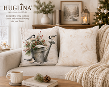 Watering Can/Winter Birds Pillow