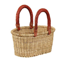 African Bolga Natural Small Oval Basket