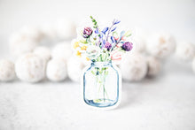 Spring Mason Jar, Floral 3"x3" Magnet