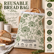 Wishing Wisps in the Green Meadows Reusable Bread Bag