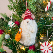 Felt Wool Holiday Sheep Eco Ornament - Sheepy Mouse