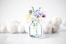 Spring Mason Jar, Floral 3"x3" Magnet