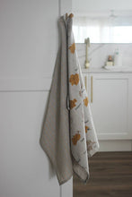 Tea Towels Set, Herbs Mustard