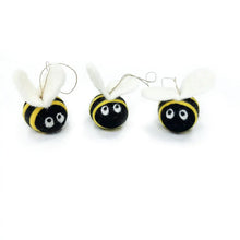 Buzzy Bumble Bee Eco Wool Ornament