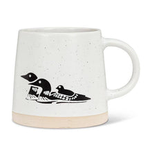 Wide Base Mug with Loons, 14 oz