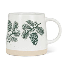 Wide Base Mug ,Pinecones-14oz