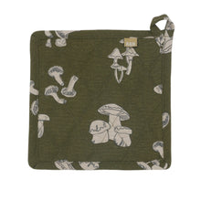 Pot Holder Trivets - Mushroom - Olive Green